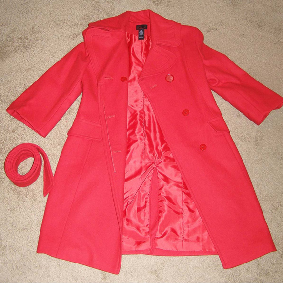 Victoria's secret label VIA red wool blend coat 8 - Picture 6 of 8
